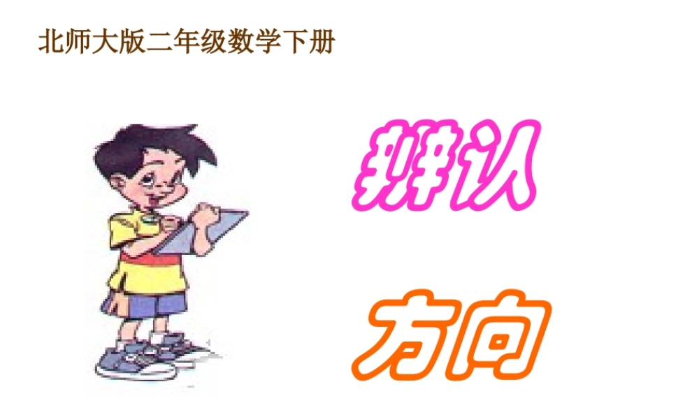 《辨认方向》