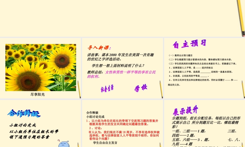 八年级政治下册 第7课(法律面前人人平等)课件 北师大版 课件