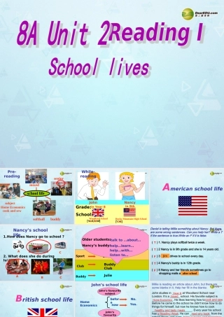 八年级英语上册 Unit 2 School Life Reading课件 牛津版 教案