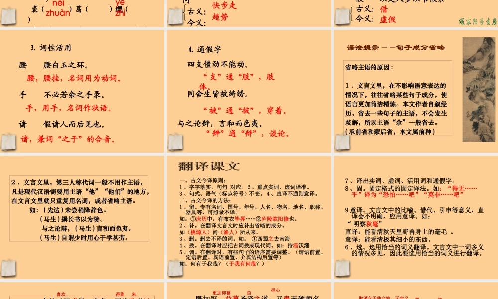 八年级语文上册 第四单元第22课(送东阳马生序)课件 鲁教版 课件