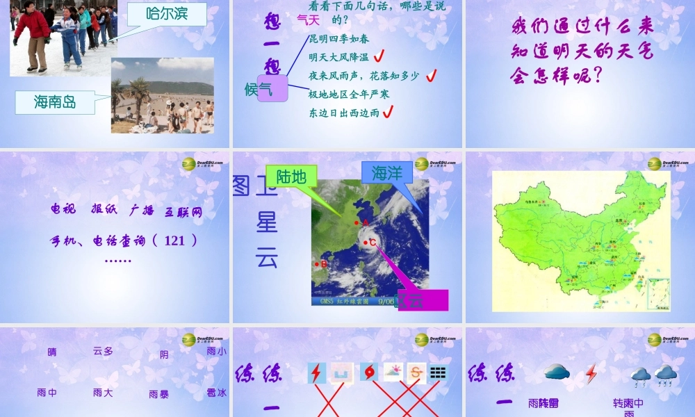 中学七年级地理上册 第三章 第一节 多变的天气(第2课时)课件 新人教版 课件