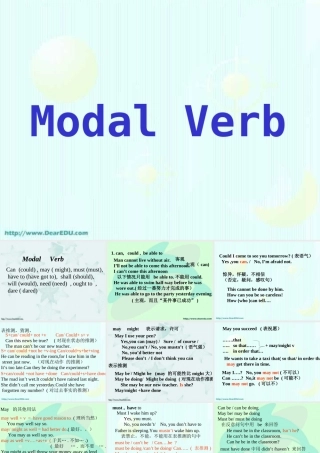 人教版高一英语情态动词 课件