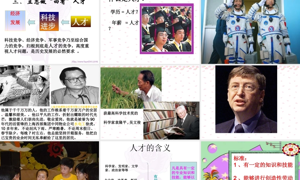 新课标 人教版 我们的共同理想 课件