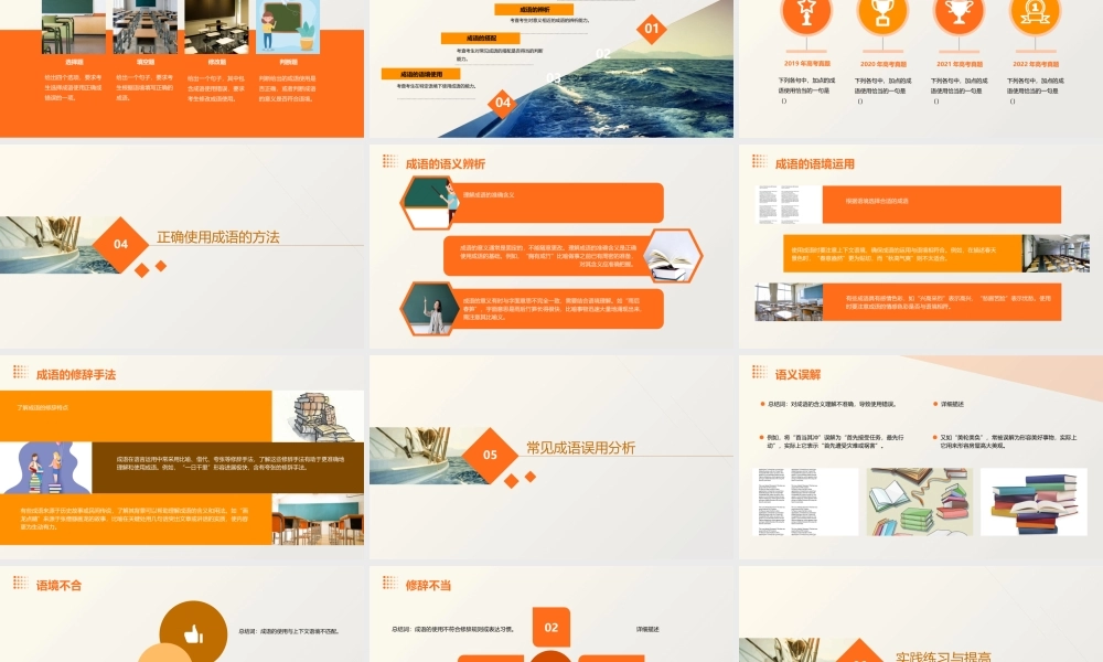 琴诗飞扬正确使用成语(高考必修课A)资料课件