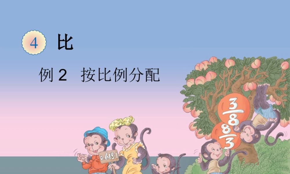 例2按比例分配