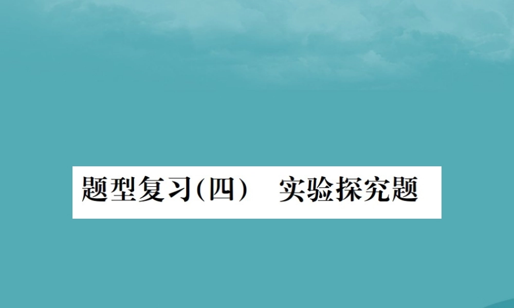 广西中考化学 中考6大题型轻松搞定 题型复习(四)实验探究题之2 反应后物质成分的探究课件