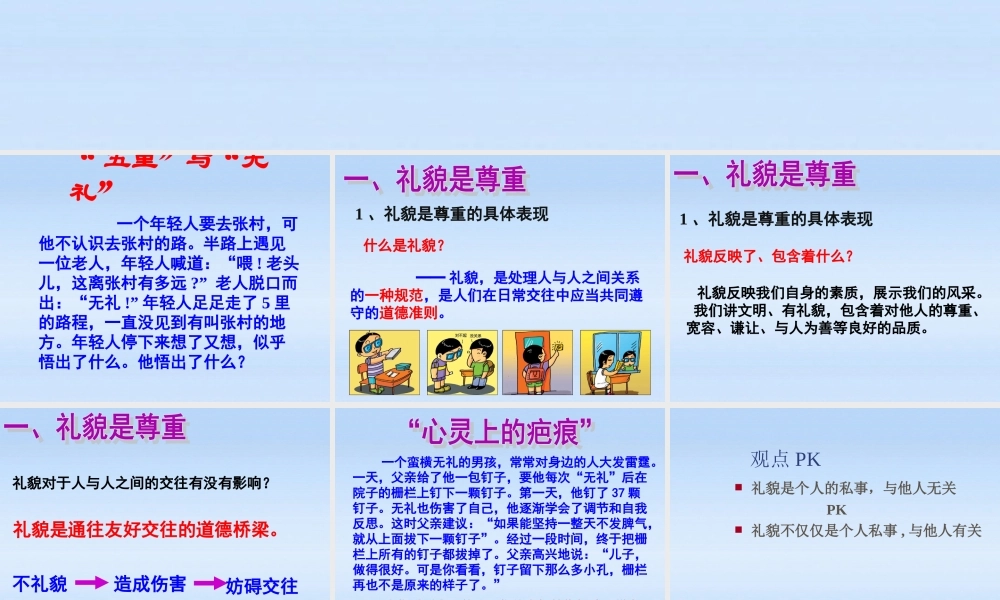 八年级政治上册 礼貌显魅力课件2 人教新课标版 课件