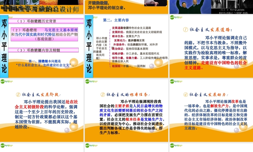 八年级政治下册 邓小平理论与三个代表重要思想课件 陕教版 课件