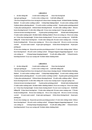 主要动词形式Book7