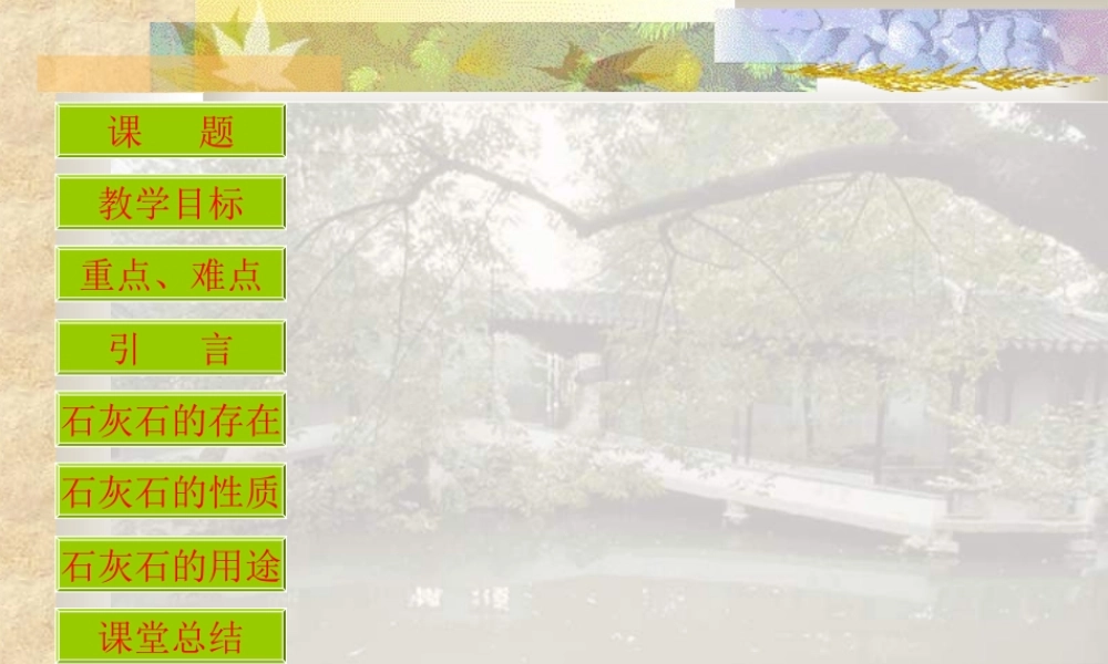 初三化学复习课件石灰石 课件