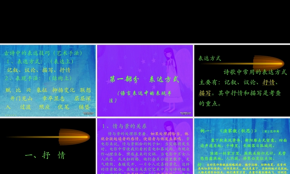 古典诗歌中的表达技巧 新课标 人教版 课件