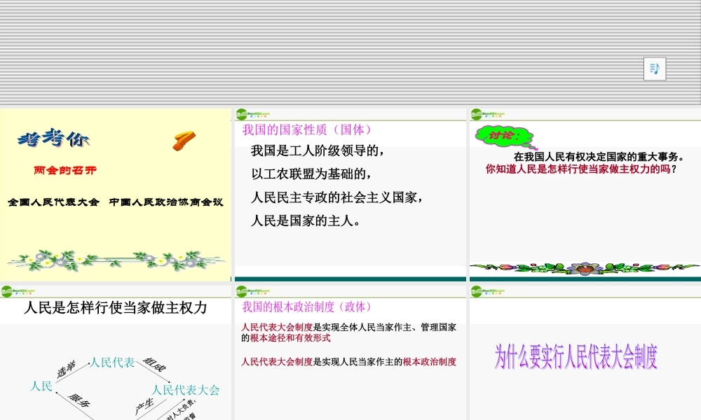 九年级政治 第十课(聚焦两会) 课件2 教科版 课件