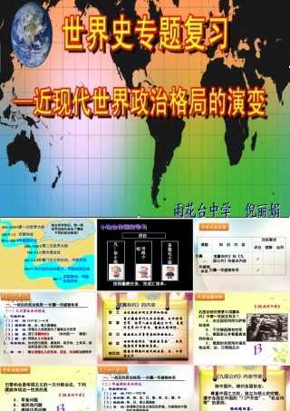中考世界史专题复习 近现代世界政治格局课件