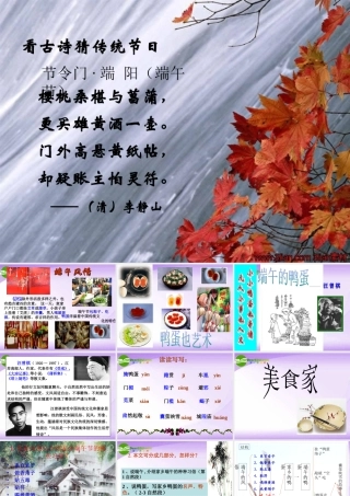 八年级语文 端午的鸭蛋课件 人教新课标版 课件