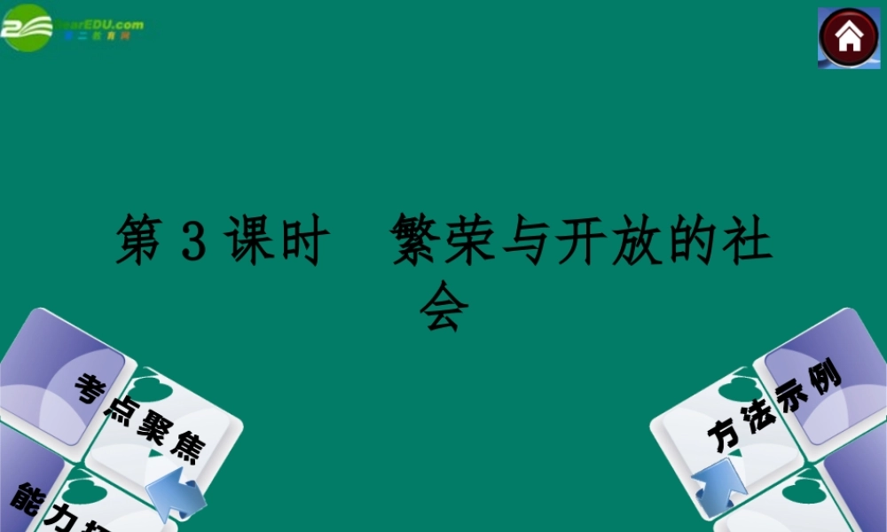 中考历史总复习 第3课时 繁荣与开放的社会课件 岳麓版 课件