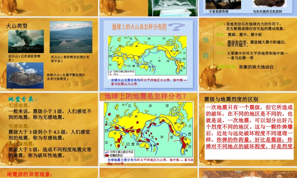 七年级科学下册 4.5地壳变动和火山地震(第二课时)课件 浙教版 课件