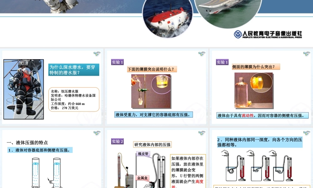 第九章第2节液体的压强