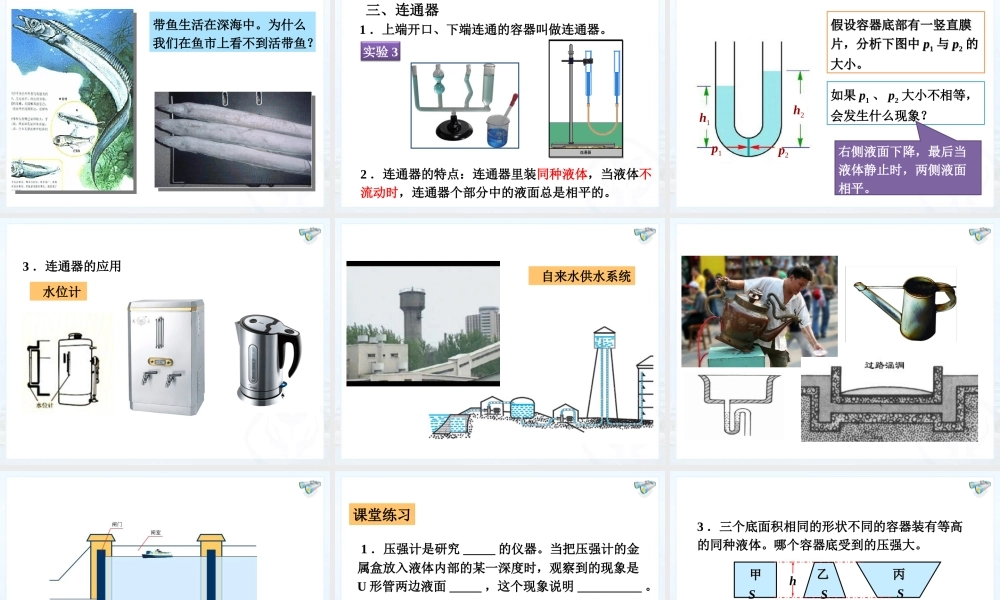 第九章第2节液体的压强