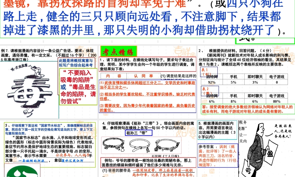 语言表达之图文转换题型课件2