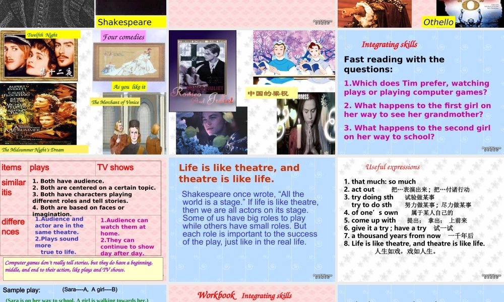 人教版高一英语Unit15 Integrating skills1 课件