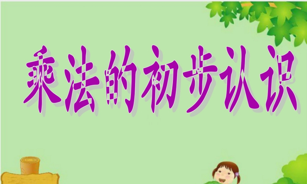 《乘法的初步认识》 (3)