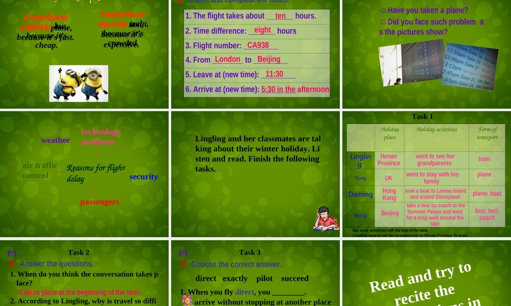 九年级英语下册(Module 1 Unit 1 We toured the city by bus and by taxi)课件 (新版)外研版 课件