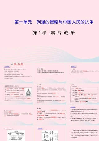 八年级历史上册 第1单元 列强的侵略与中国人民的抗争 第1课鸦片战争课件 岳麓版 课件