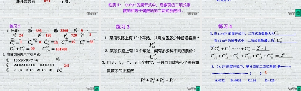 二项式定理1 高二数学加法与乘法原理二项式定理课件集合一 人教版 高二数学加法与乘法原理二项式定理课件集合一 人教版