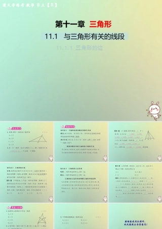 八年级数学上册 第十一章 三角形 11.1 与三角形有关的线段 11.1.1 三角形的边教学课件 (新版)新人教版 课件