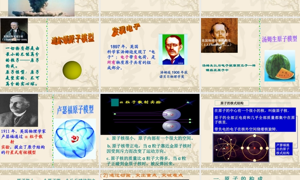 原子的构成第一课时