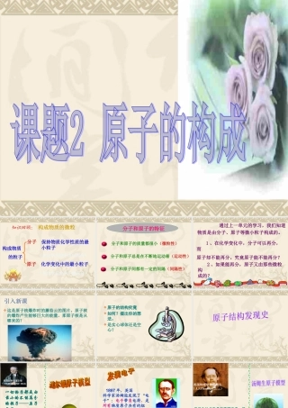 原子的构成第一课时