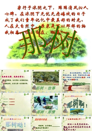 九年级语文上册 (那树)课件 鲁教版　 课件