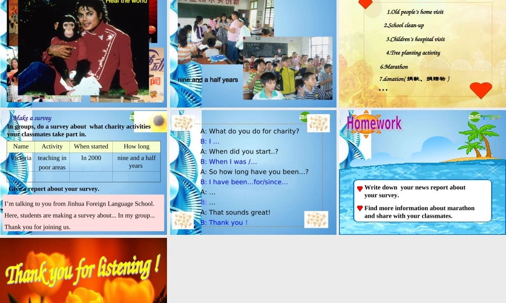 八年级英语下册 Unit 6 How long have you been collecting shells Section A 3a-4课件 人教新目标版 课件