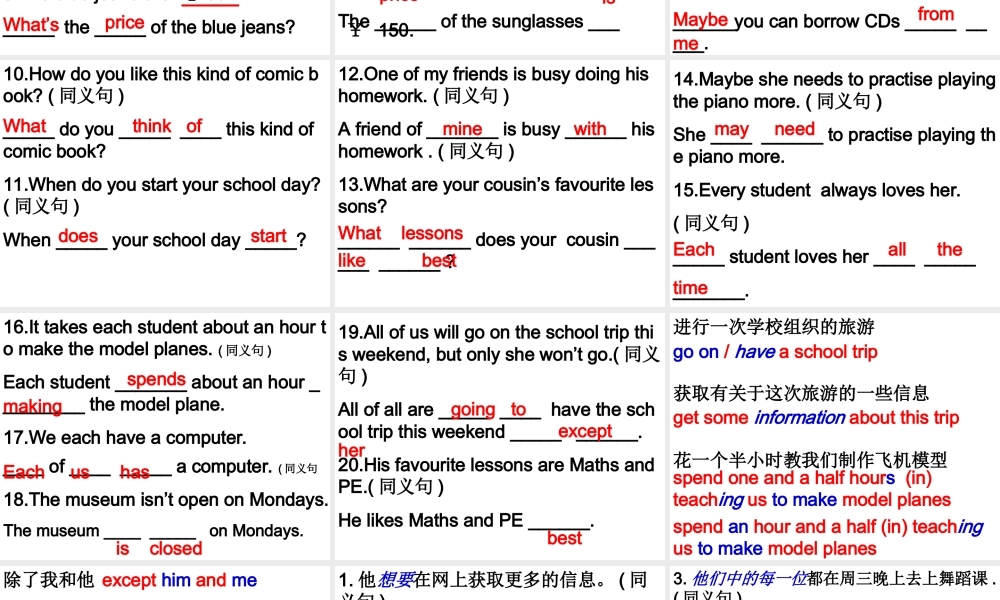七年级英语上Unit 2 integrated skills课件牛津版 课件