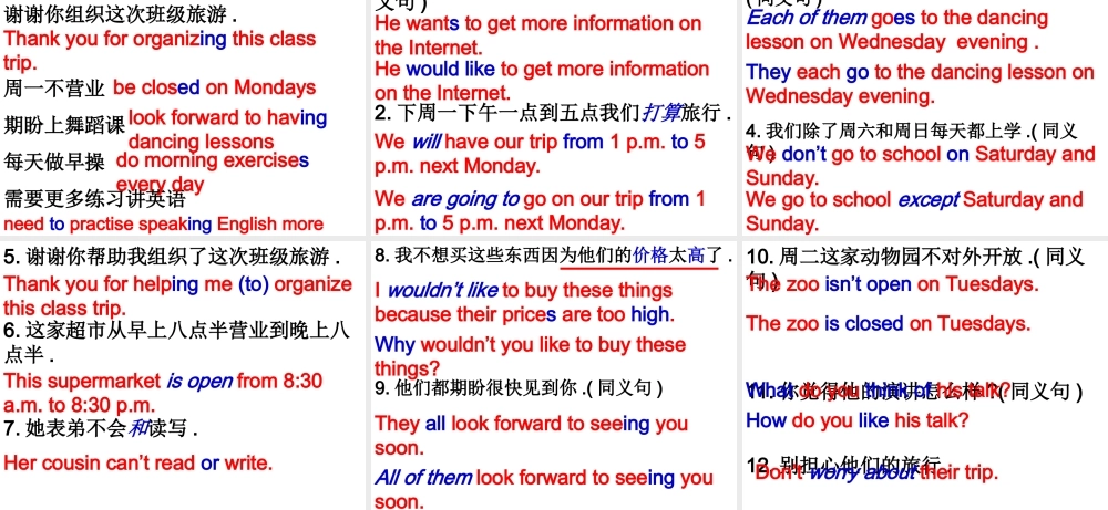 七年级英语上Unit 2 integrated skills课件牛津版 课件