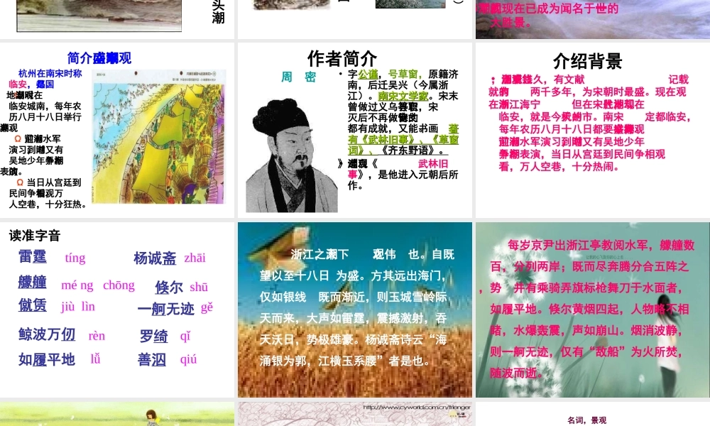 《观潮》优秀课件