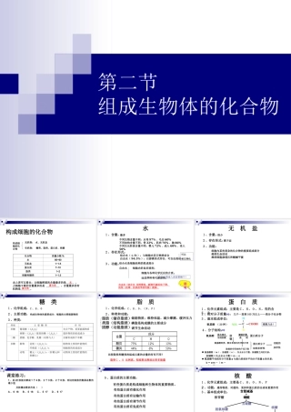 组成生物体的化合物