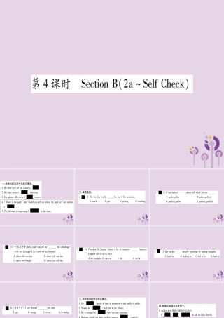 九年级英语全册 Unit 3 Could you please tell me where the restrooms are(第4课时)作业课件 (新版)人教新目标版 课件
