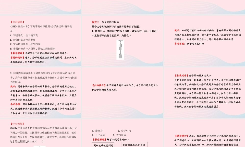 九年级物理下册 第十九章 第二节 分子热运动课件 鲁科版五四制 课件