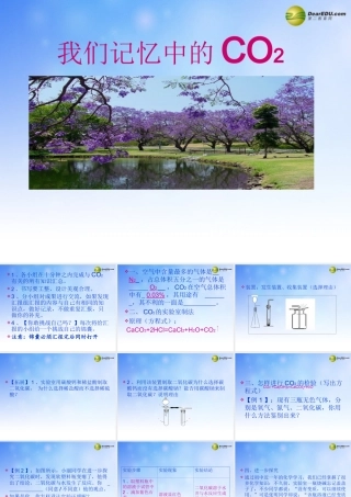 化学评价研讨暨复习备考会2 我们再认识CO2课件