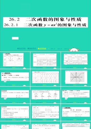 九年级数学下册 第26章 二次函数 2621 二次函数yax2的图象与性质习题课件 (新版)华东师大版 课件