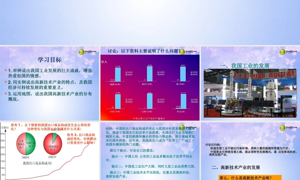 八年级地理上册 4.4 工业的发展课件 商务星球版 课件