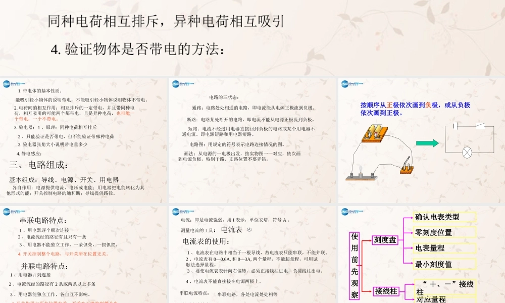 九年级物理全册 第14章了解电路复习课件 (新版)沪科版 课件