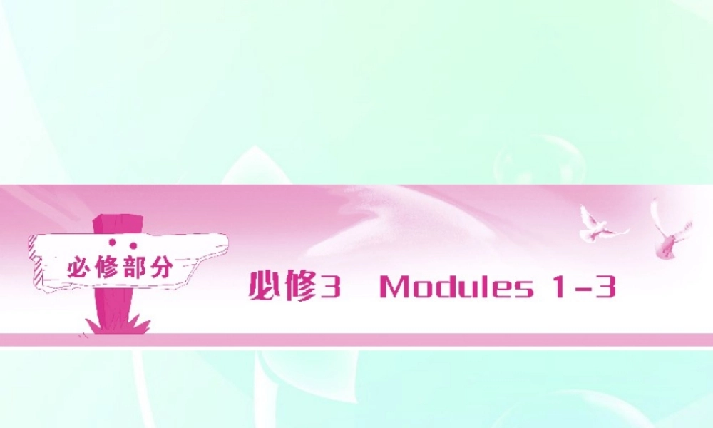 山东省高考英语总复习 Module 1　Europe课件 外研版必修3 课件