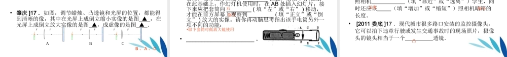 八年级物理上册 透镜及应用试题汇编课件 人教新课标版 课件