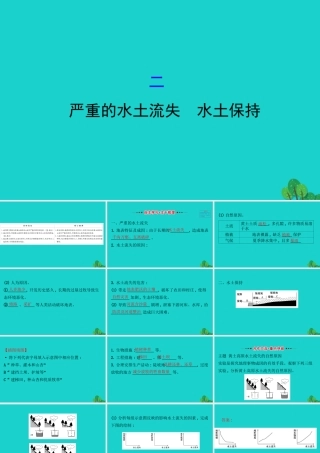 八年级地理下册 第六章 第三节 世界最大的黄土堆积区 黄土高原(二严重的水土流失 水土保持)习题课件(新版)新人教版 课件