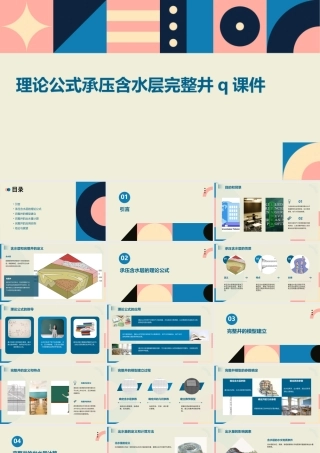理论公式承压含水层完整井Q课件