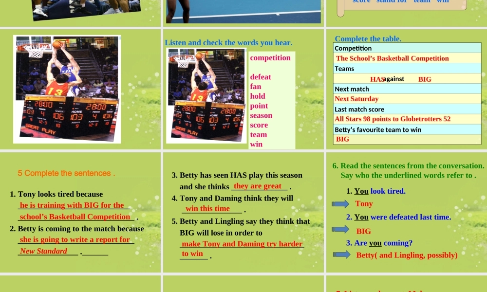 九年级英语上册(Module 3 Sporting life Unit 1 when will the matchbe held)课件 外研版 课件