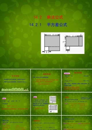 中学八年级数学上册 14.2.1 平方差公式课件 (新版)新人教版 课件