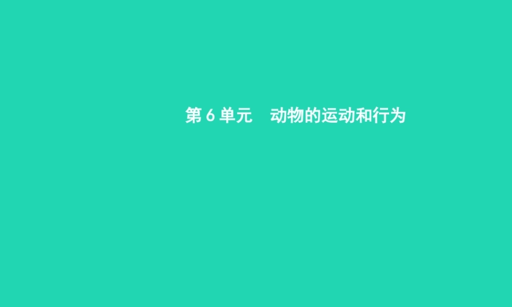 八年级生物上册 17.1 动物运动的形式和能量供应课件 (新版)苏教版 课件